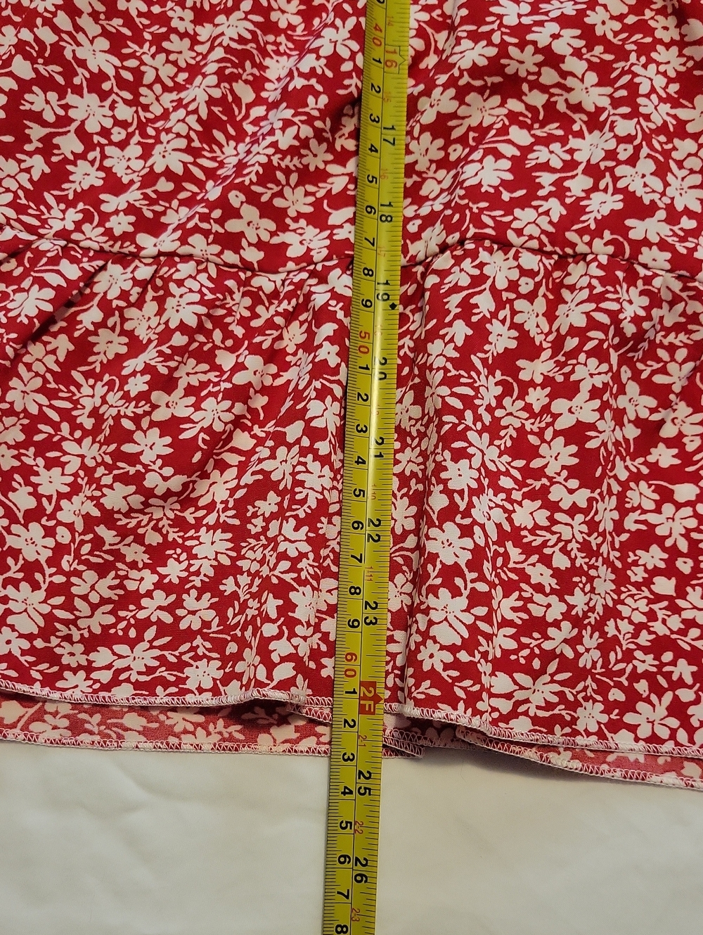 Red Floral Ruffle Halter Top - Picture 6 of 6